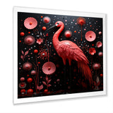 Ping Pong Plumage Fiasco - Flamingo Canvas Wall Art