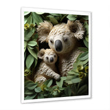 Cuddly koala family - Koala Large Canvas Wall Art