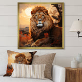 Sun Kissed Lion Majesty - Lion Wall Decor
