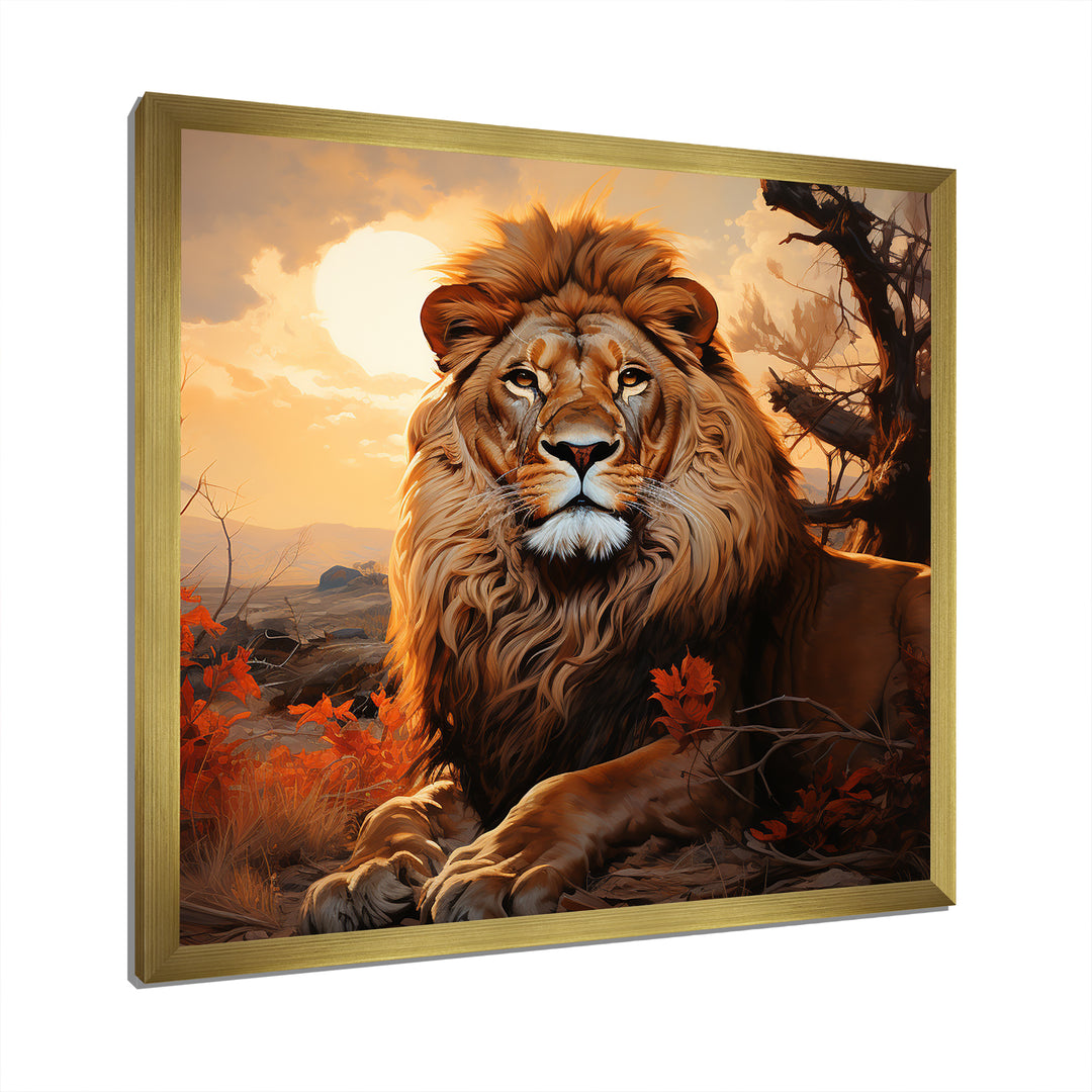 Sun Kissed Lion Majesty - Lion Wall Decor