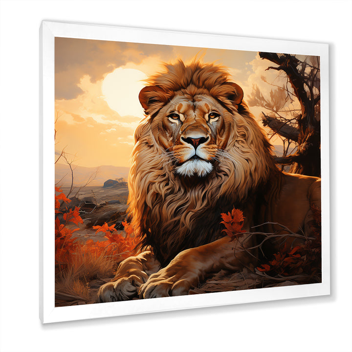 Sun Kissed Lion Majesty - Lion Wall Decor