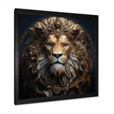 Crowned Lion in Majesty portrait I - Animals Canvas Wall Art