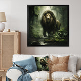 Brown and green Jungle lion Monarch - Lion Wall Art Prints