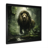Brown and green Jungle lion Monarch - Lion Wall Art Prints