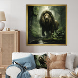 Brown and green Jungle lion Monarch - Lion Wall Art Prints