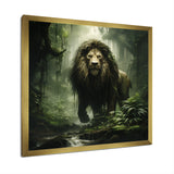 Brown and green Jungle lion Monarch - Lion Wall Art Prints