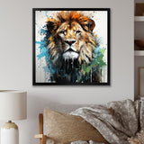 Brown and green Monarch portrait - Lion Wall Art Prints