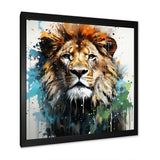 Brown and green Monarch portrait - Lion Wall Art Prints