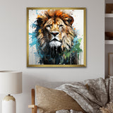 Brown and green Monarch portrait - Lion Wall Art Prints