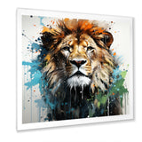 Brown and green Monarch portrait - Lion Wall Art Prints