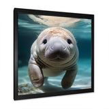 Curious Manatee gaze III - Animals Canvas Wall Art