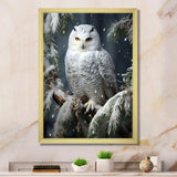 Snowy Owl winter watch I - Animals Canvas Wall Art