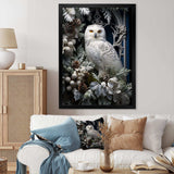 Snowy Owl winter watch III - Animals Canvas Wall Art