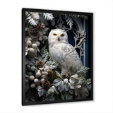 Snowy Owl winter watch III - Animals Canvas Wall Art