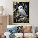 Snowy Owl winter watch III - Animals Canvas Wall Art