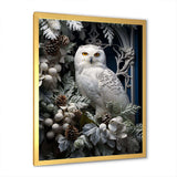 Snowy Owl winter watch III - Animals Canvas Wall Art