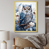 Winters owl gaze serenity - Owl Bedroom Wall Art