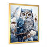 Winters owl gaze serenity - Owl Bedroom Wall Art