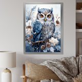 Winters owl gaze serenity - Owl Bedroom Wall Art