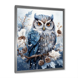 Winters owl gaze serenity - Owl Bedroom Wall Art
