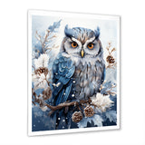 Winters owl gaze serenity - Owl Bedroom Wall Art