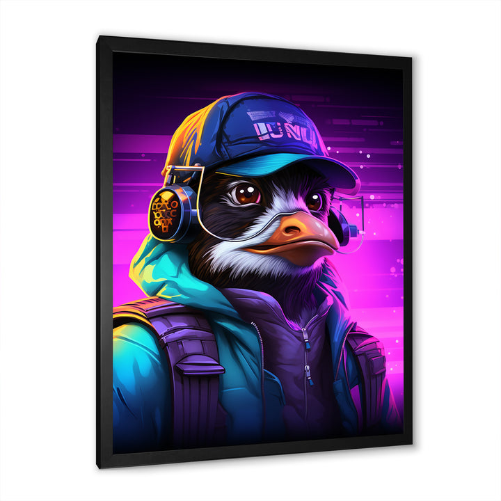 DJ Penguin Wild nightlife - Penguin Bedroom Wall Art