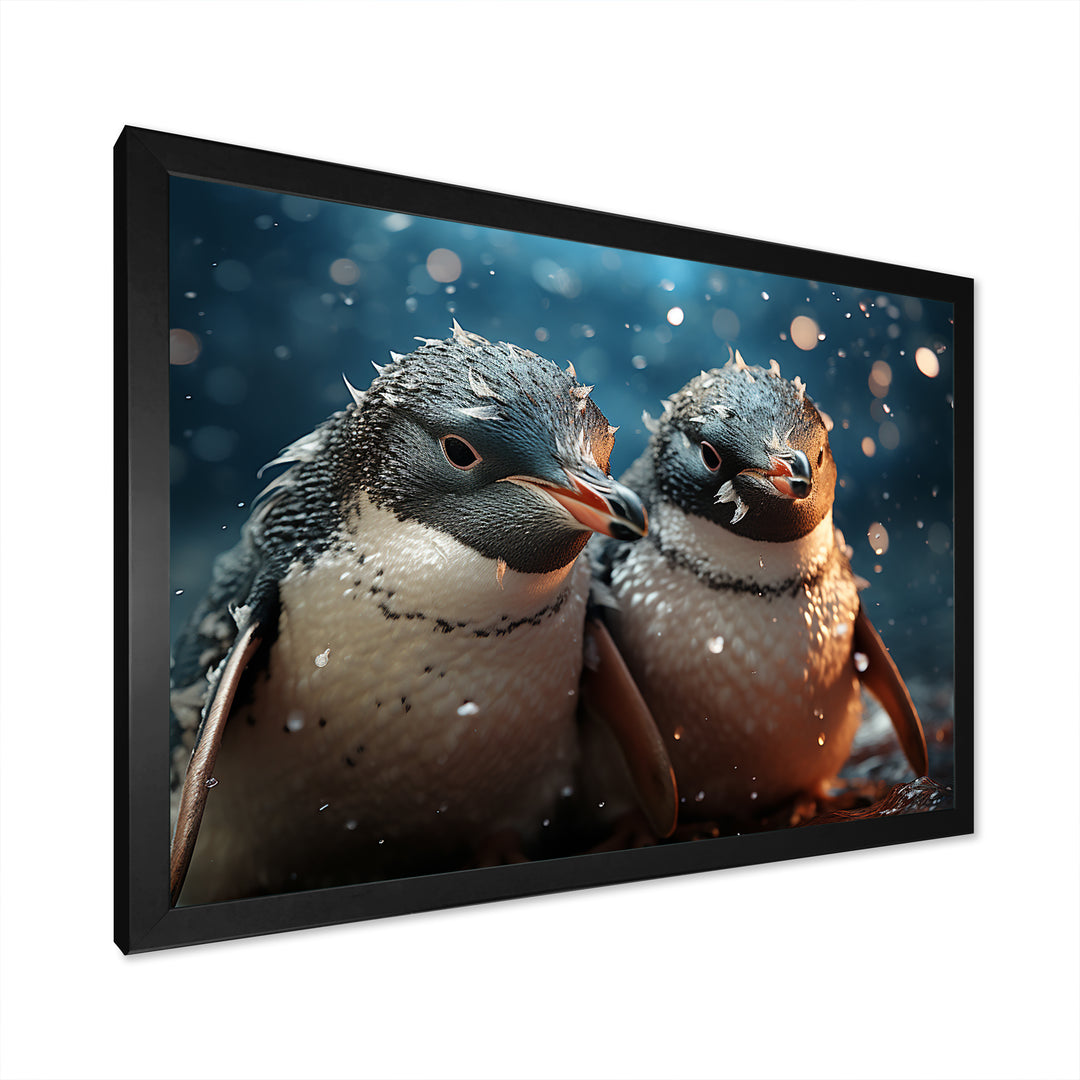 Penguin Festive Gathering - Penguin Canvas Wall Art