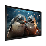 Penguin Festive Gathering - Penguin Canvas Wall Art