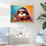 Pop art Penguin with sunglasses - Penguin Wall Art Prints