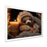 Brown Sloth Serenity sleep - Sloth Framed Canvas Art