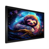 Blue and purple Sloth Serenity sleep - Sloth Living Room Wall Art