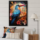 Blue and orange Toucan Treasures - Blue Toucan Wall Art
