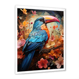 Blue and orange Toucan Treasures - Blue Toucan Wall Art
