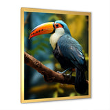 Blue and white Tropical Toucan jungle - Blue Toucan Wall Art