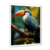Blue and white Tropical Toucan jungle - Blue Toucan Wall Art