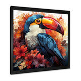 Blue and red Tropical Toucans - Toucan Canvas Wall Art