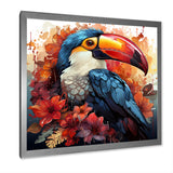 Blue and red Tropical Toucans - Toucan Canvas Wall Art