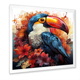 Blue and red Tropical Toucans - Toucan Canvas Wall Art