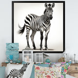 Minimalism Zebra elegance - Black Zebra Wall Art