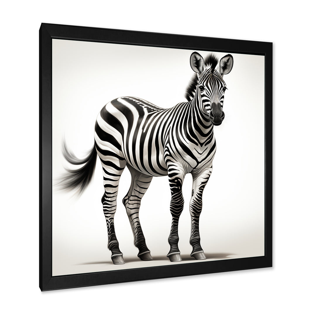 Minimalism Zebra elegance - Black Zebra Wall Art