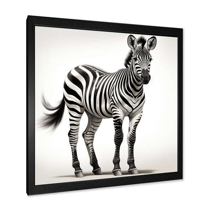 Minimalism Zebra elegance - Black Zebra Wall Art