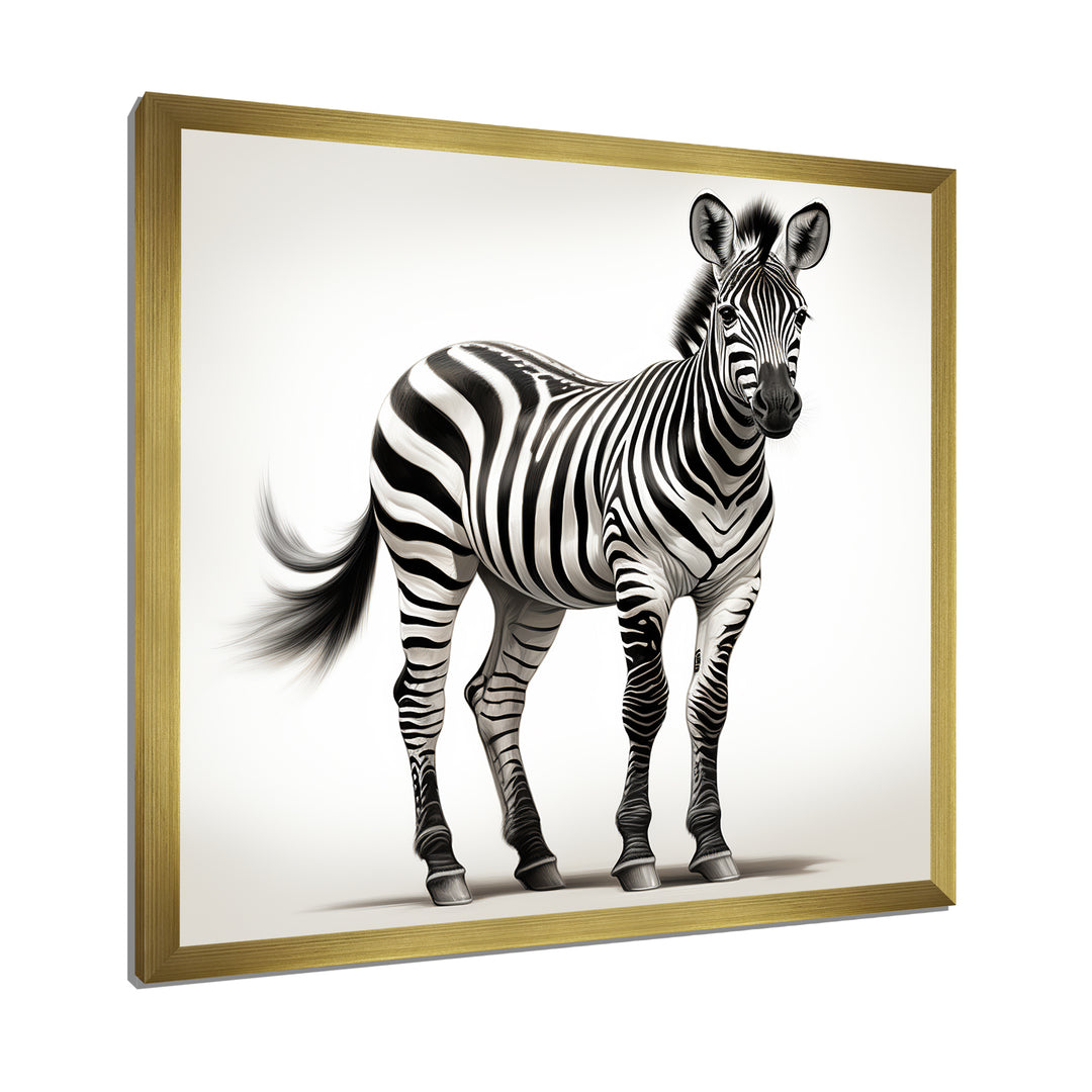 Minimalism Zebra elegance - Black Zebra Wall Art