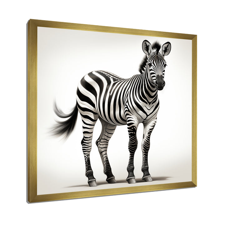 Minimalism Zebra elegance - Black Zebra Wall Art