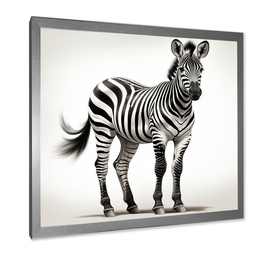 Minimalism Zebra elegance - Black Zebra Wall Art
