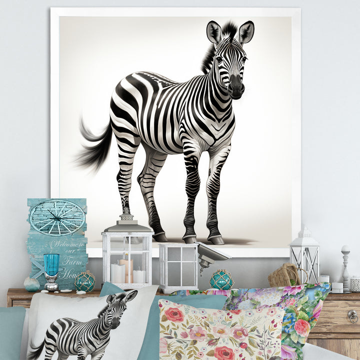 Minimalism Zebra elegance - Black Zebra Wall Art