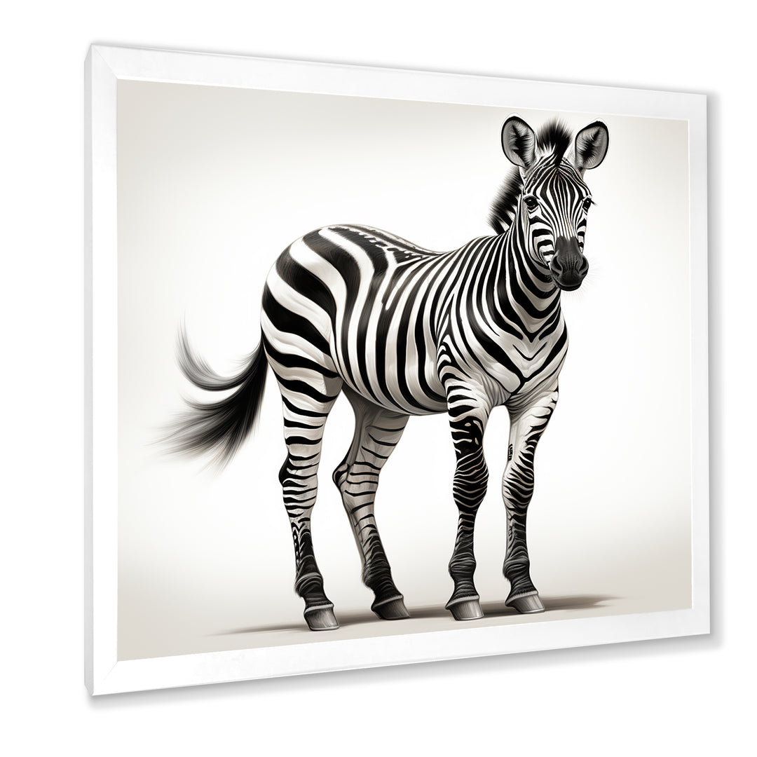 Minimalism Zebra elegance - Black Zebra Wall Art