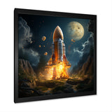 Rocketship's take off I - Rocketship Canvas Wall Art