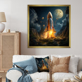 Rocketship's take off I - Rocketship Canvas Wall Art