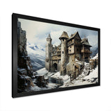 Mediaval Castle in winter charm I - Architecture Canvas Wall Art