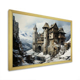 Mediaval Castle in winter charm I - Architecture Canvas Wall Art